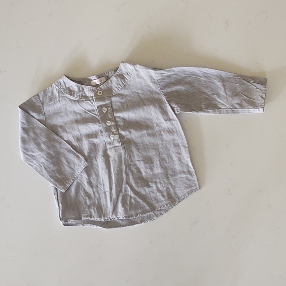 Ferd | Striped Mandarin Collar Shirt - Picture 6 of 7